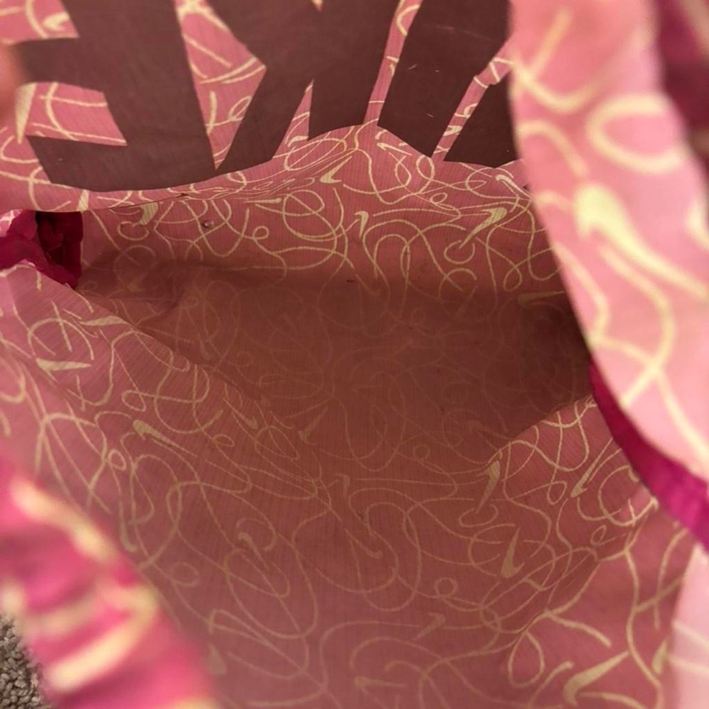 Nike Black And Pink Patterned Drawstring Backpack - image 2